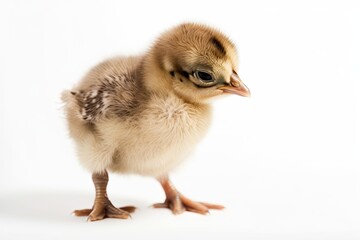 Fototapeta premium A baby chick on a white background
