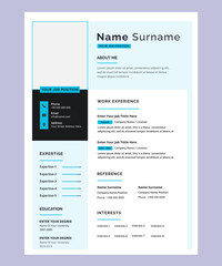 professional and modern resume or cv template