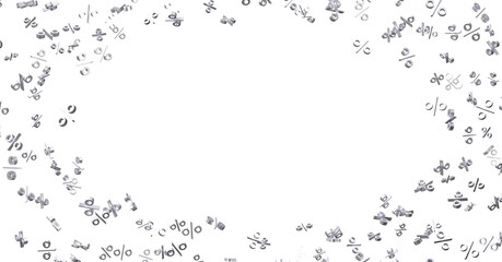 Blurred sale background.  - 3D percent rain illlustration