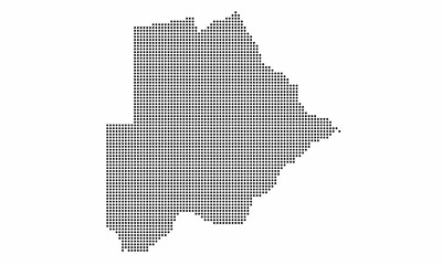 Fototapeta na wymiar Botswana dotted map with grunge texture in dot style. Abstract vector illustration of a country map with halftone effect for infographic. 