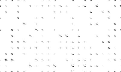 Seamless background pattern of evenly spaced black three quarters symbols of different sizes and opacity. Vector illustration on white background