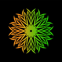  Illustration of mandala art decor design coloring mandala