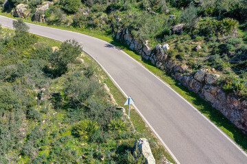 road, andalusia, backplate, spain, mountain, aerial above