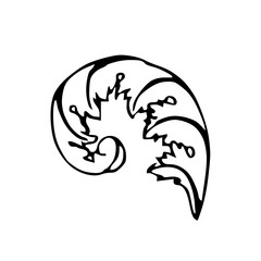 Naklejka premium Vintage ink hand drawing acanthus leaf