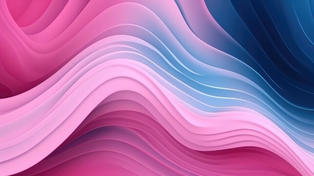 Abstract flowing blue and pink swirl wave background. 