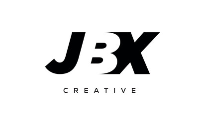 JBX letters negative space logo design. creative typography monogram vector	