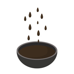 Illustration of soy sauce. Asian cuisine element