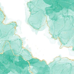 background, watercolor, marble, green, gold