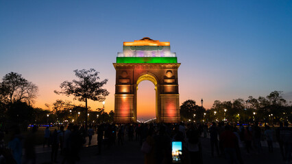 Fototapeta premium The India Gate is a war memorial located at Kartavya path, New Delhi, India