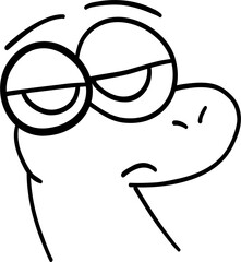 pensive doodle dinosaur © Katerina