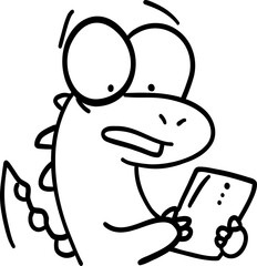surprised doodle dinosaur © Katerina