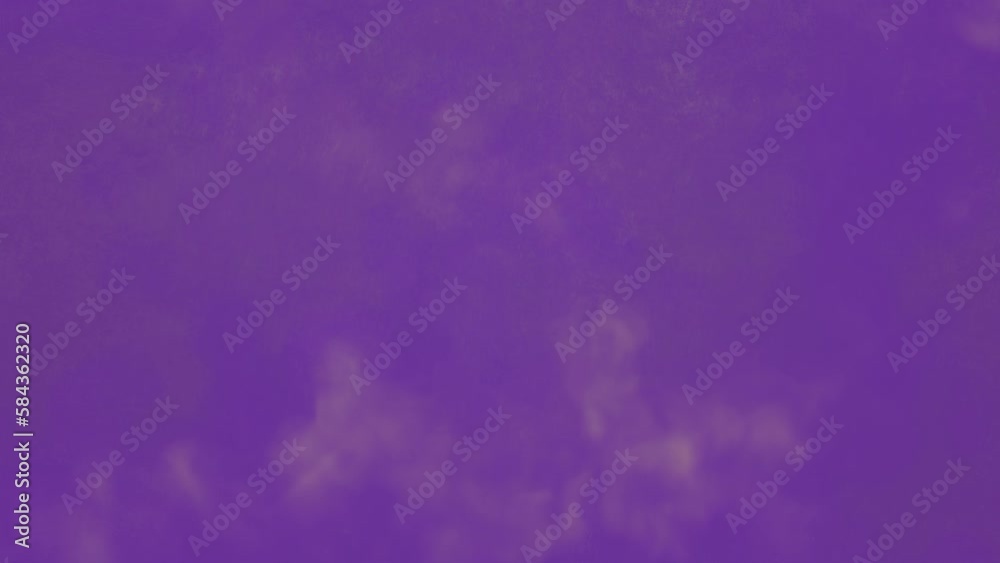 Poster Collision of yellow blast waves on a purple background. 3d rendering animation