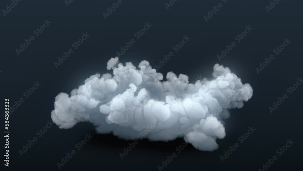 Poster slow motion explosions with colored chemical smoke. 3d rendering animation 4k