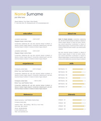 Professional curriculum vitae cv resume template