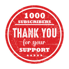 Thank You For Your Support 10k followers Label, Badge, Seal, Stamp, Vector Illustration