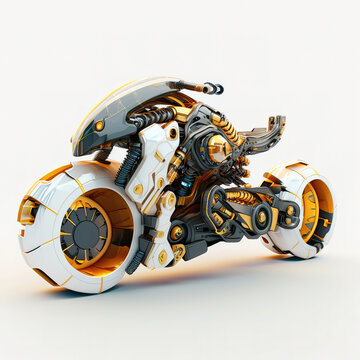 Futuristic 3D Motorcycle: Fusing Impeccable Design Blazes a Trail in Two Wheels Innovation and Performance - Generative AI