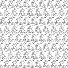 funny doodle dinosaur pattern © Katerina