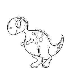 Cute line Art Dinosaur