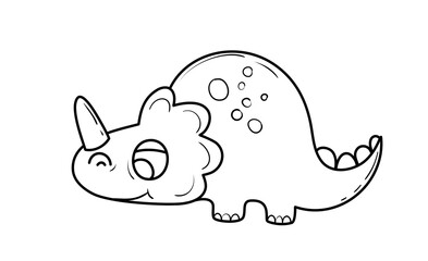 Cute line Art Dinosaur