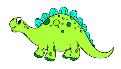 Cute Colored Dinosaur
