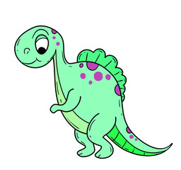 Cute Colored Dinosaur