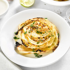 Roasted cabbage steaks