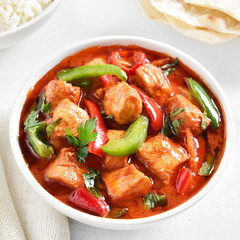 Thai style red chicken curry
