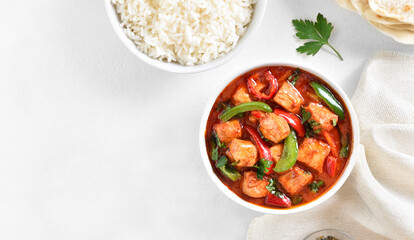 Thai style red chicken curry