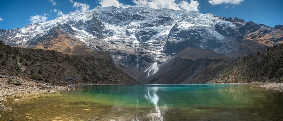 A breathtaking Humantay Lake and mountains in Peru