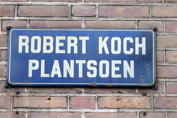 Street Sign Robert Kochplantsoen Amsterdam The Netherlands 18-3-2023
