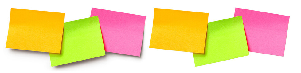 Colorful blank stickers with and without shadows, cut out