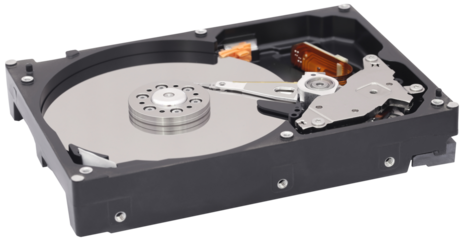 Open hard disk drive