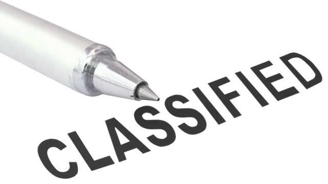 Classified in transparent background