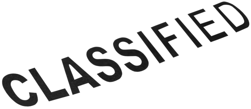 Classified in transparent background