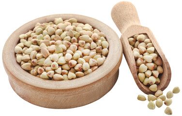 Buckwheat over white background