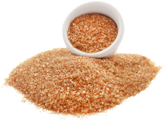 Brown sugar with wooden scoop