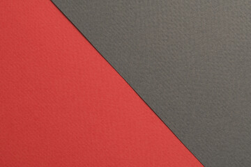 Rough kraft paper background, paper texture black red colors. Mockup with copy space for text
