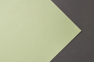 Rough kraft paper background, paper texture black green colors. Mockup with copy space for text