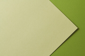 Rough kraft paper background, paper texture different shades of green. Mockup with copy space for text
