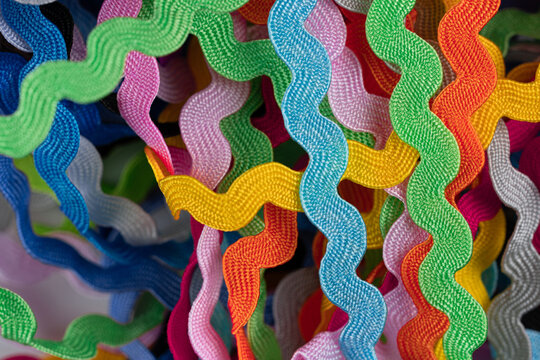 Set of colorful wave patches