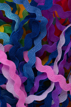 Set of colorful wave patches