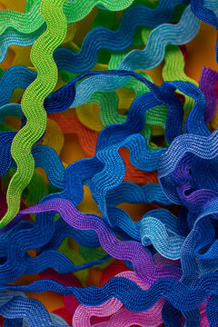 Set of colorful wave patches