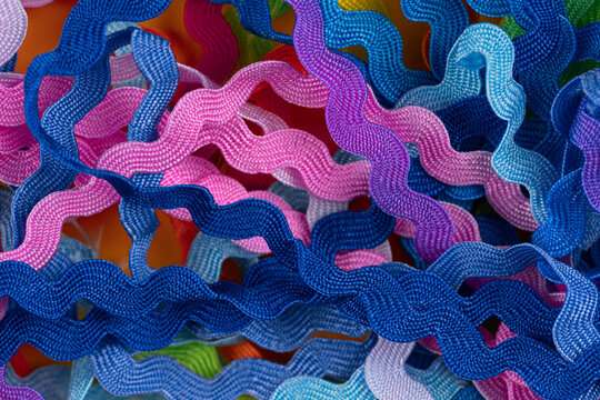 Set of colorful wave patches