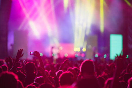 Huge crowd on music performance