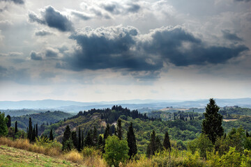 Tuscan landscape of the Sienese hills