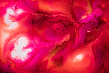 Abstract flow of liquid paints in mix