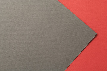 Rough kraft paper background, paper texture gray red colors. Mockup with copy space for text