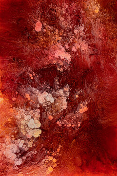 Abstract flow of liquid paints in mix
