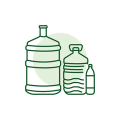 Plastic Bottleі black line icon. Pictogram for web page