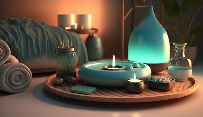 spa rest aroma candles. Generative AI